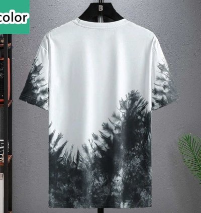 Dou-color Men's 2-in-1 Short Sleeved T-shirt&Shorts Set - Black