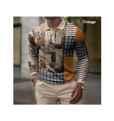 Berrykey Men's Casual Polos Long Sleeve Shirt