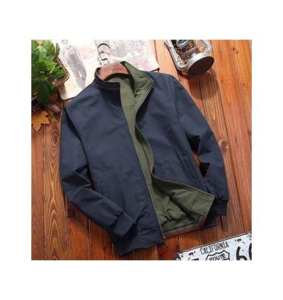 Berrykey Mens Lightweight Jackets Double Sided Wear Outerwear - Green